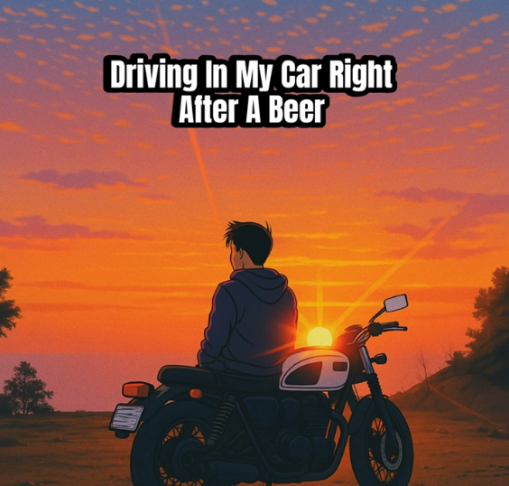 Driving in my car after a beer